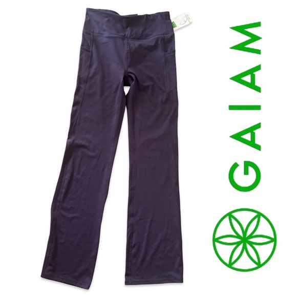 NWT Gaiam's “The OM fit” Mysterioso Purple Leggings - SIZE S - Picture 2 of 16
